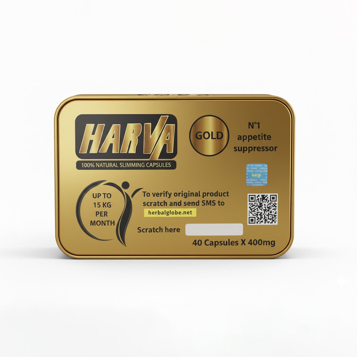 9 Harva Gold Original Slimming Tin | 40 capsules / 400 milligrams - Image 1
